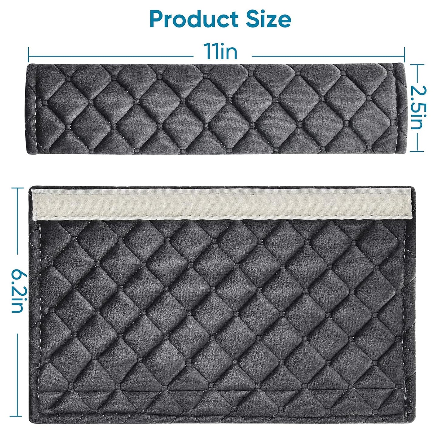 2Pcs Car Seat Belt Cover Pads, Shoulder Seatbelt Pads Cover, Safety Belt Strap Shoulder Pad for Adults and Children(Black)